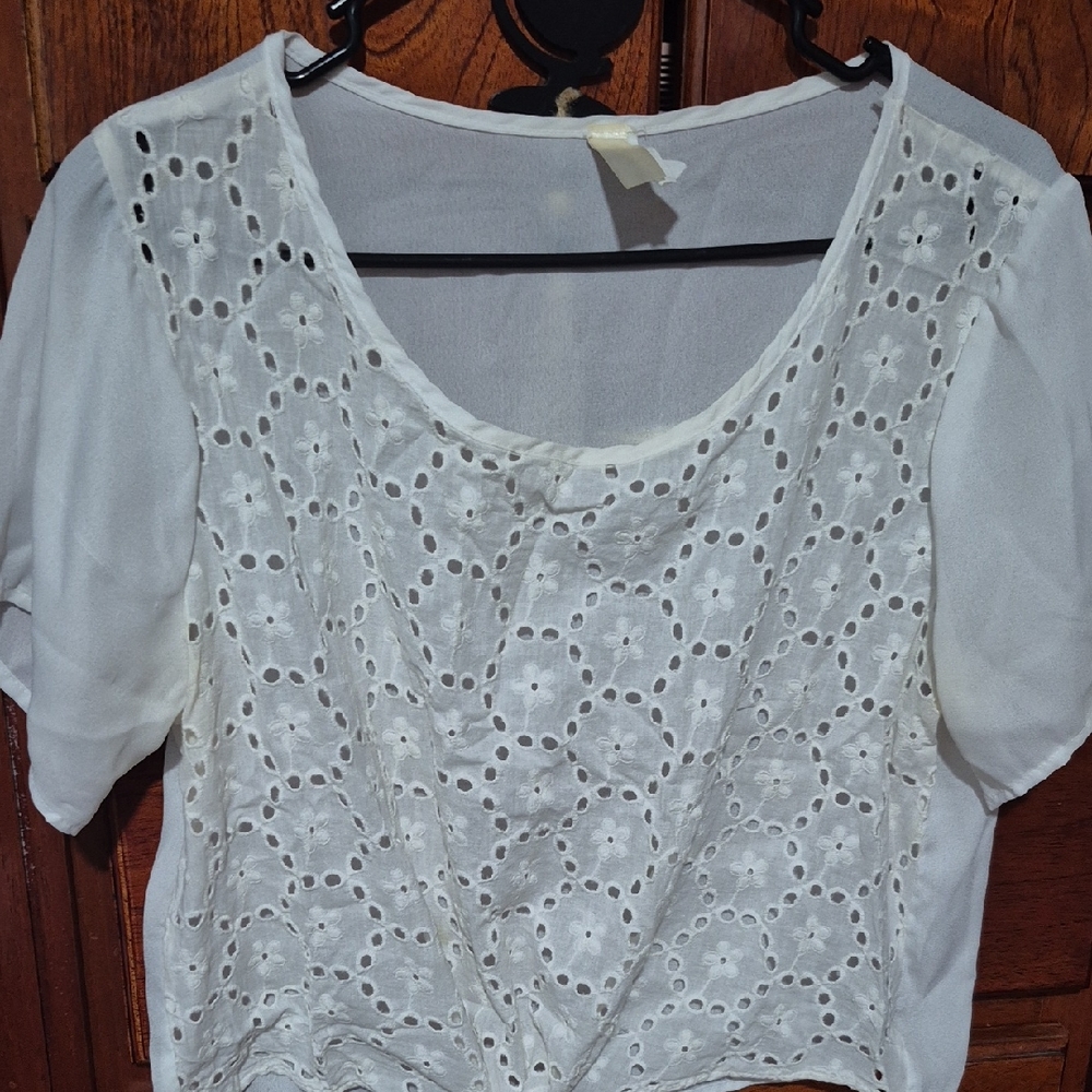 Topia Ivory Eyelet Women's Blouse